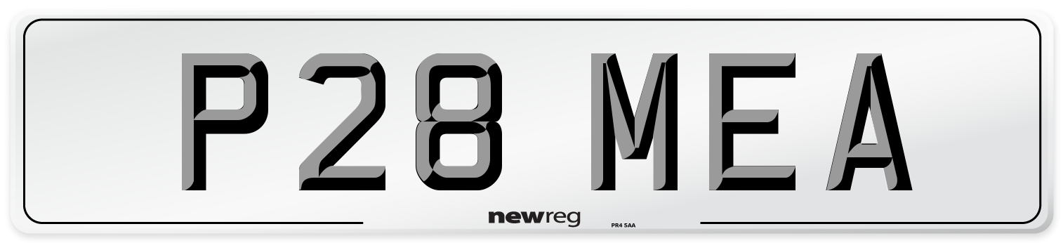 P28 MEA Number Plate from New Reg